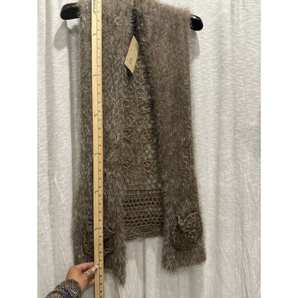 Sacred Threads Bohemian Brown Open Front Vest 100% Rayon Size M/L ( runs small) - Picture 10 of 11